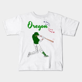 Oregon USA Baseball | American Sports Cities Kids T-Shirt